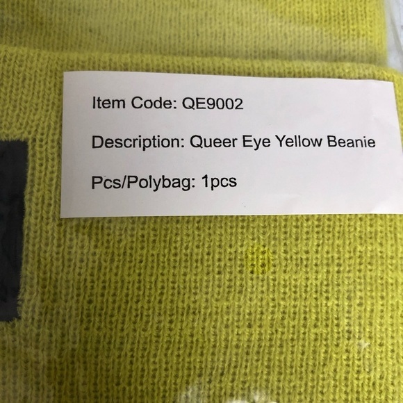 Queer Eye Yellow Chartreuse Knit Beanie Unisex OS - Picture 5 of 5